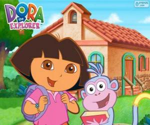 yapboz Dora ve Botları okula gitmek